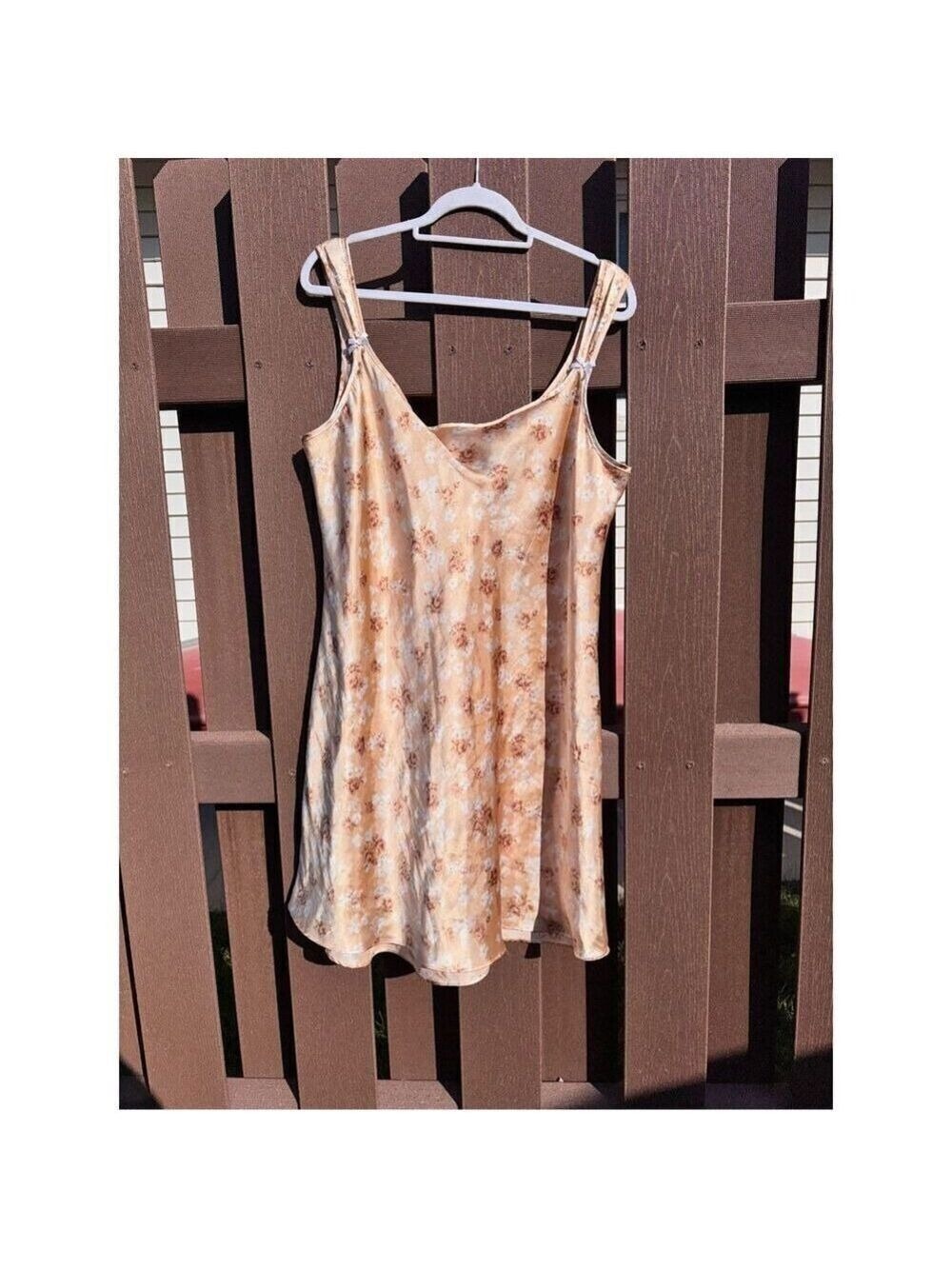 Vintage gown gold rose size oneX Nicolette New York old tag USA - Picture 12 of 12